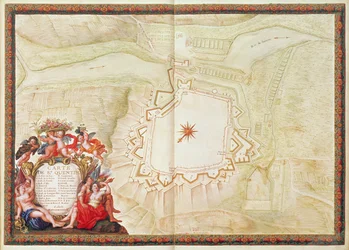 Ms. 988, Vol.3 fol.10 Mappa di Saint-Quentin, dall